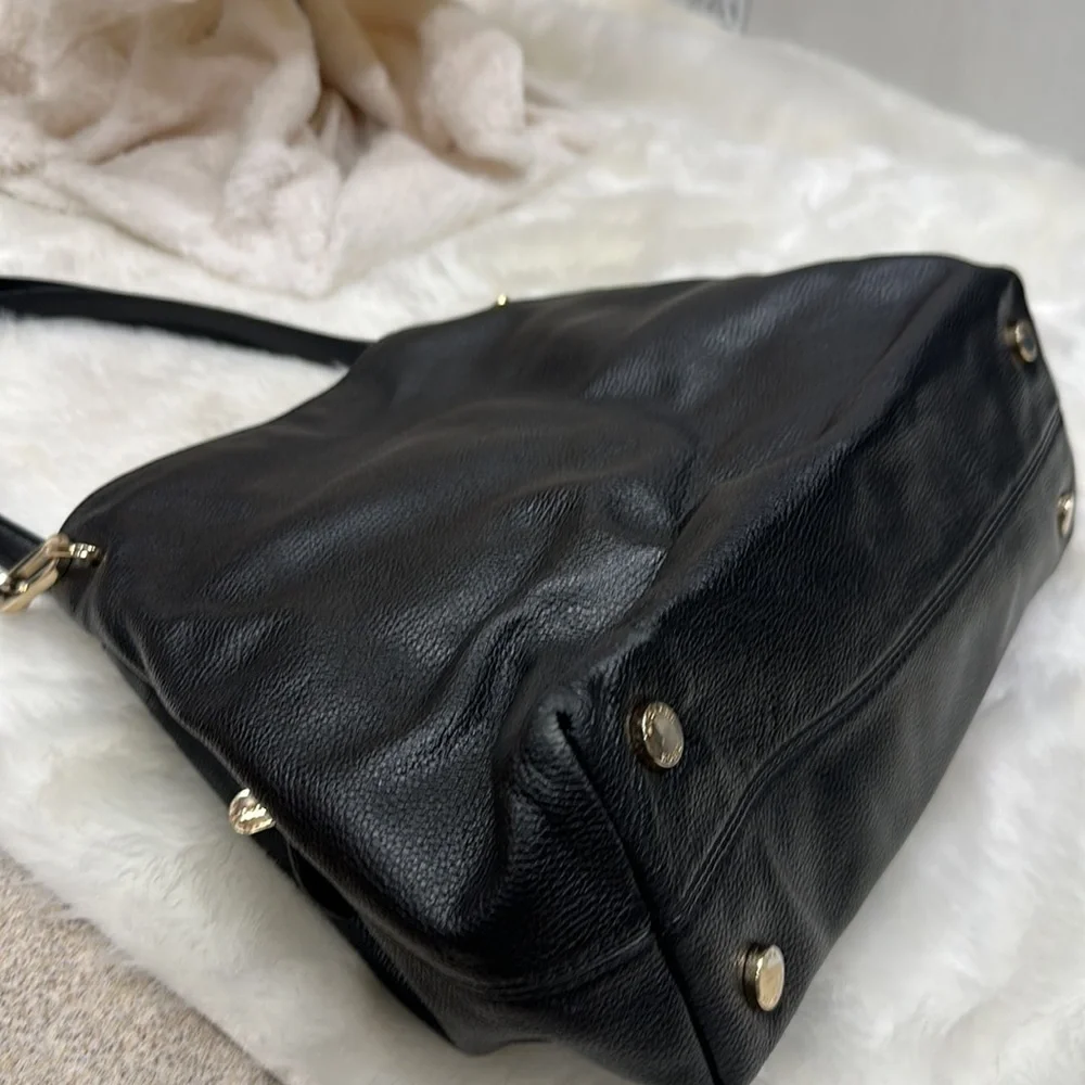 Michael Kors shoulder bag, black, three large compartments, three small